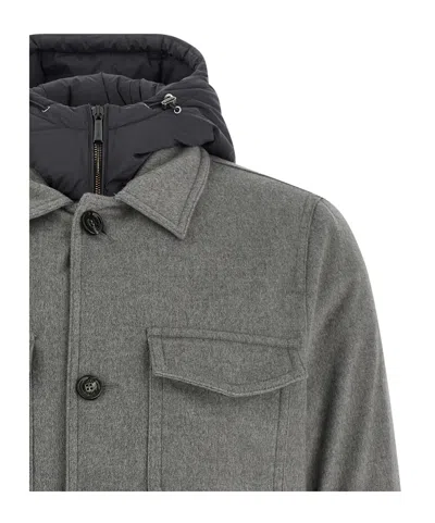 Moorer Wool And Cashmere Blend Jacket In Gray