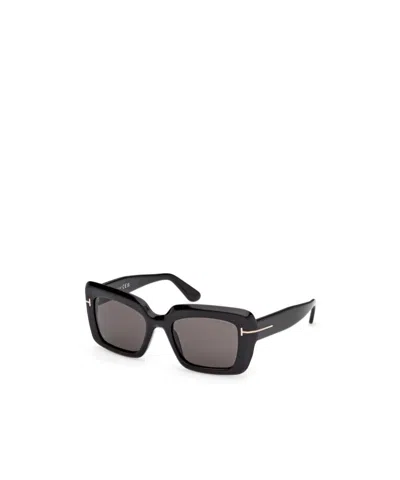 Tom Ford Eyewear Rectangular Frame Sunglasses In Black