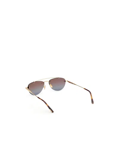 Tom Ford Eyewear Pilot Frame Sunglasses In Gold