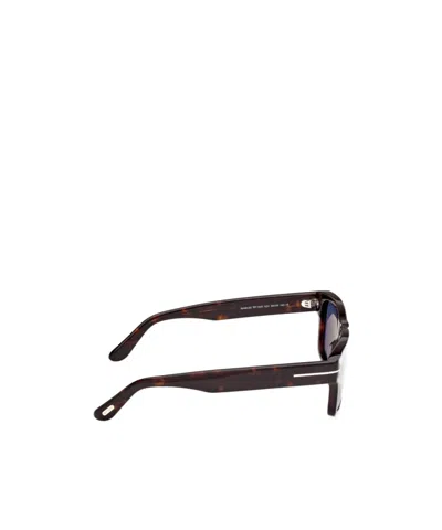 Tom Ford Eyewear Rectangular Frame Sunglasses In Blue