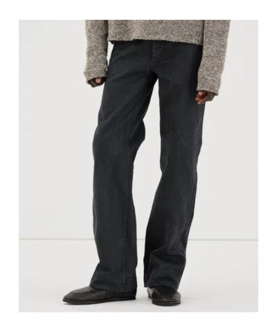 Auralee Product Dyed Finx Chino Narrow Pants In Black