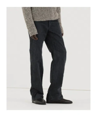 Auralee Product Dyed Finx Chino Narrow Pants In Black