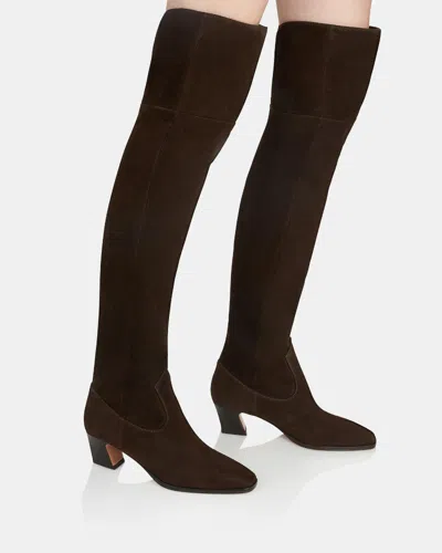 Aquazzura 50mm Nomad Square-toe Boots In Brown