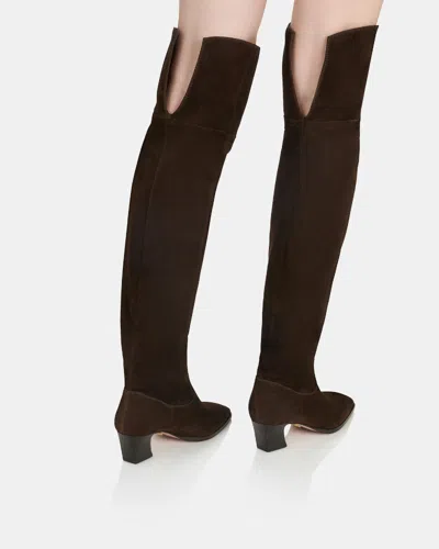 Aquazzura 50mm Nomad Square-toe Boots In Brown