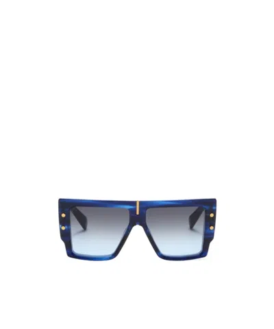 Balmain Full Frame Sunglasses In Blue