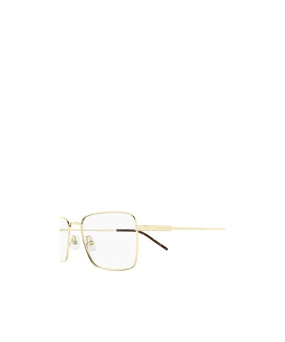 Saint Laurent Square-frame Glasses In Brown