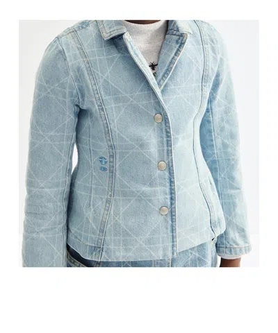 Dior Long Sleeve Jacket In Blue