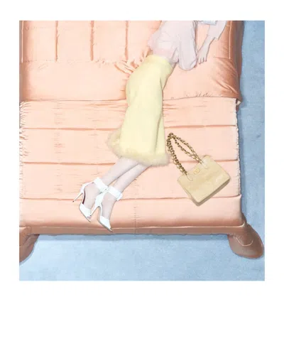 Valentino Small Lambskin Laseine Tote Bag In Neutral