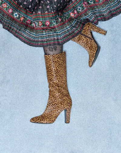 Valentino Garavani Hotty Boot In Pony-effect Calfskin 100mm Woman Animal Print 39.5 In Animal Print