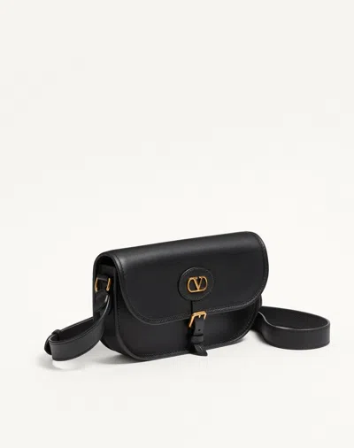 Valentino Garavani Antibes Leather Crossbody Bag Adjustable Strap In Black