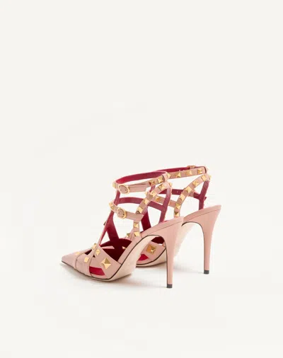 Valentino 100mm Rockstud-embellished Leather Pumps In Pink