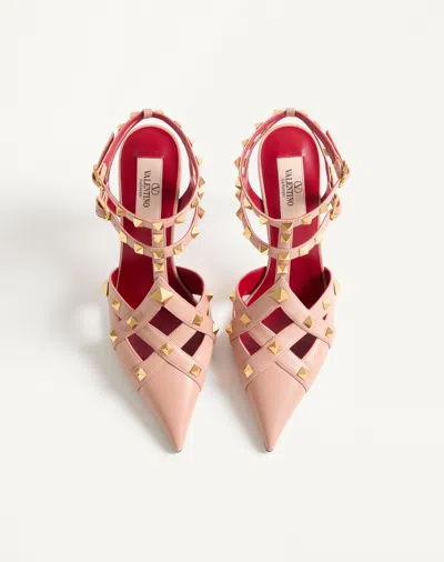 Valentino 100mm Rockstud-embellished Leather Pumps In Pink
