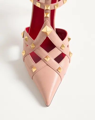 Valentino 100mm Rockstud-embellished Leather Pumps In Pink