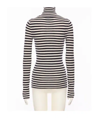 Valentino Striped Sweater In Black