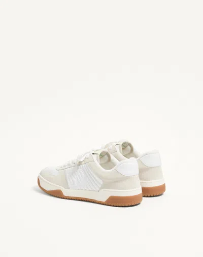 Valentino Garavani Signature Detail Ankle Padding Sneakers With Interchangeable Laces In White