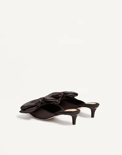 Valentino Garavani Yolande Bow Pointed Toe Mule Pump In Black