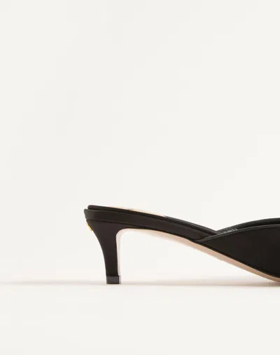 Valentino Garavani Yolande Bow Pointed Toe Mule Pump In Black