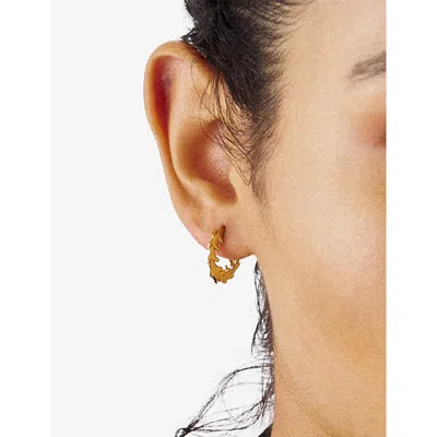 Shaun Leane Womens Serpents Mini 18ct Yellow Gold Vermeil Hoop Earrings In Gold
