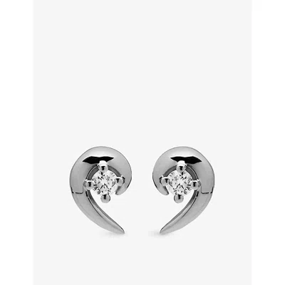 Shaun Leane Womens Talon Sterling-silver And 0.12ct Diamond Stud Earrings In Metallic