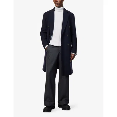 Eleventy Mens Light Melange Gray Roll-neck Ribbed Cashmere Jumper Xl In White