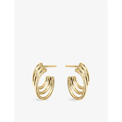 Shaun Leane Womens Bound Size 2 18ct Yellow Gold Vermeil Hoop Earrings In Gold
