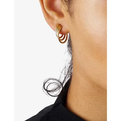 Shaun Leane Womens Bound Size 2 18ct Yellow Gold Vermeil Hoop Earrings In Gold