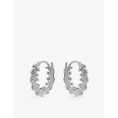 Shaun Leane Womens Serpents Mini Sterling-silver Hoop Earrings In Metallic