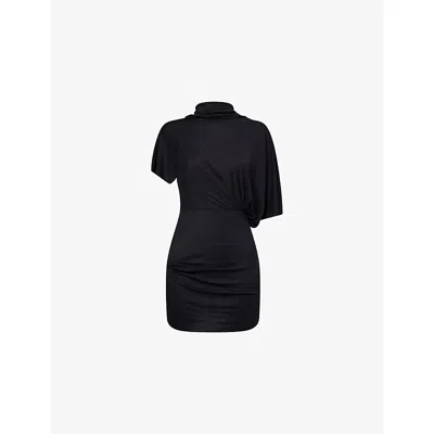 Rick Owens Lillies Womens Black Lilith Draped Jersey Top In Black
