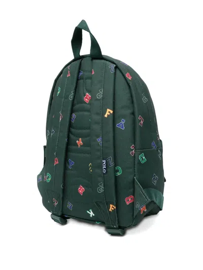 Polo Ralph Lauren Printed Backpack In Green