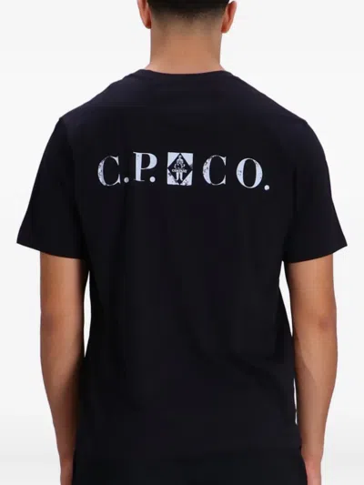 C.p. Company Logo T-shirt In Black