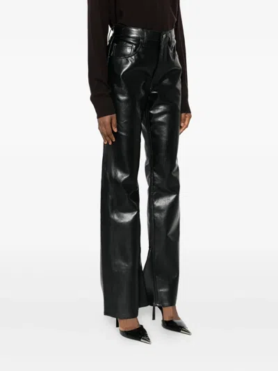 Agolde Five-pocket Casual Pants In Black