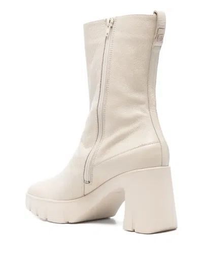 Hogl Panelled Mic-calf Boots In Neutral