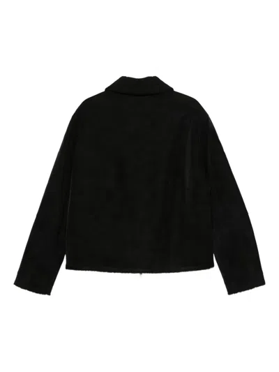 Represent Faux Shearling Jacket In Black