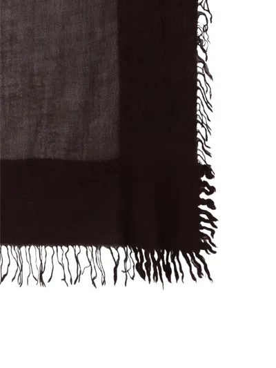 Faliero Sarti Fringed Scarf In Black