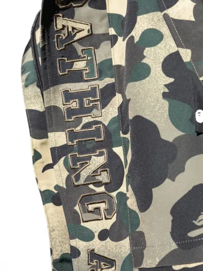 A Bathing Ape Camouflage Hooded Jacket In Multi