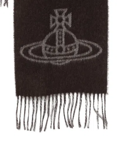Vivienne Westwood Single Orb Scarf In Black