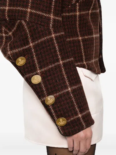 Vivienne Westwood Pourpoint Jkt Casual Jacket In Brown Wool In Brown