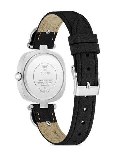 Guess Usa Crystal-embellished Quartz 28mm In Black
