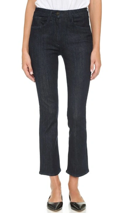3x1 The Principle High Rise Crop Micro Flare Jeans In Alpha