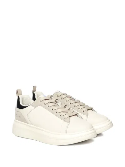 Liu •jo Leather Platform Sneakers In White