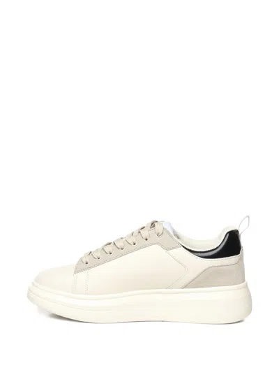 Liu •jo Leather Platform Sneakers In White
