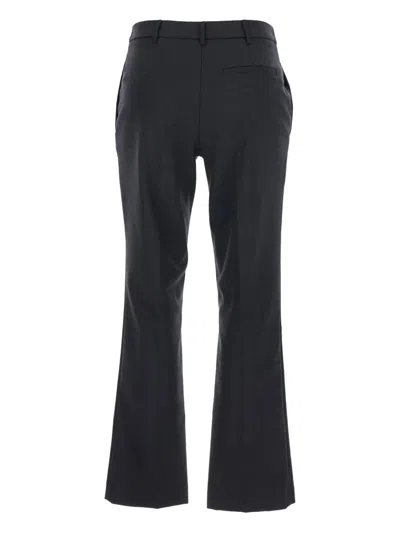 Merci Belted Straight-leg Pants In Black