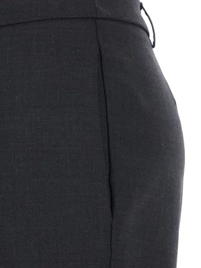 Merci Belted Straight-leg Pants In Black