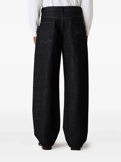 Jacquemus Mirada Wide-leg Jeans In Blue