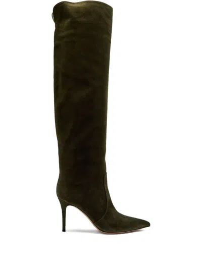 Gianvito Rossi Hansen Cuissard Suede Over-the-knee Boots In Brown