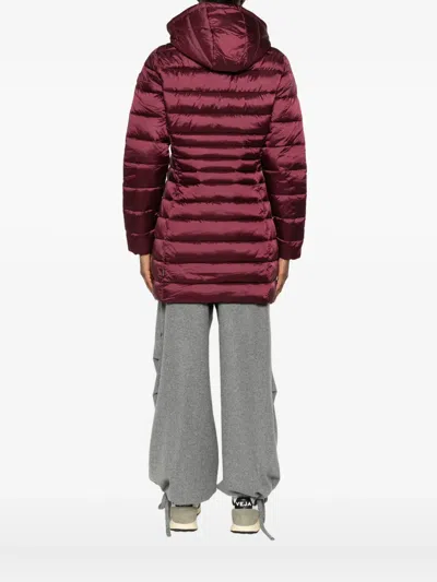 Save The Duck Hooded Padded Jacket In Red