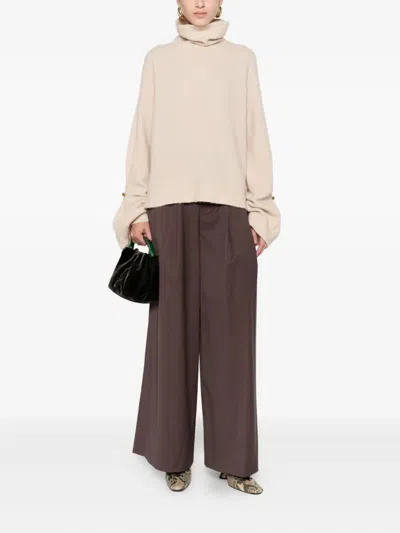 Isabelle Blanche Roll-neck Jumper In Gold