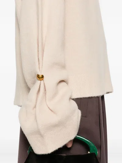 Isabelle Blanche Roll-neck Jumper In Gold