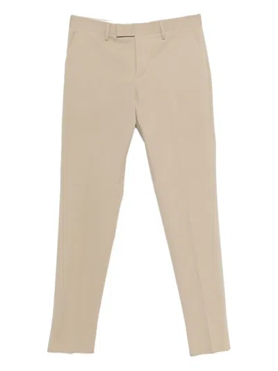 Lardini Twill Trousers In Neutral