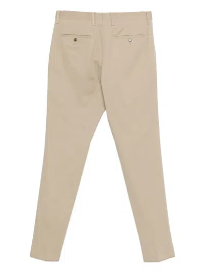 Lardini Twill Trousers In Neutral
